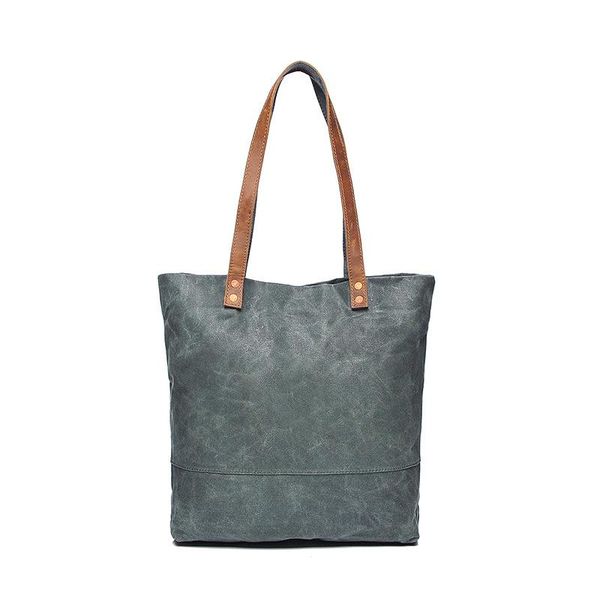 

evening bags american retro oil wax canvas shoulder messenger bag female trend handbag waterproof large capacity