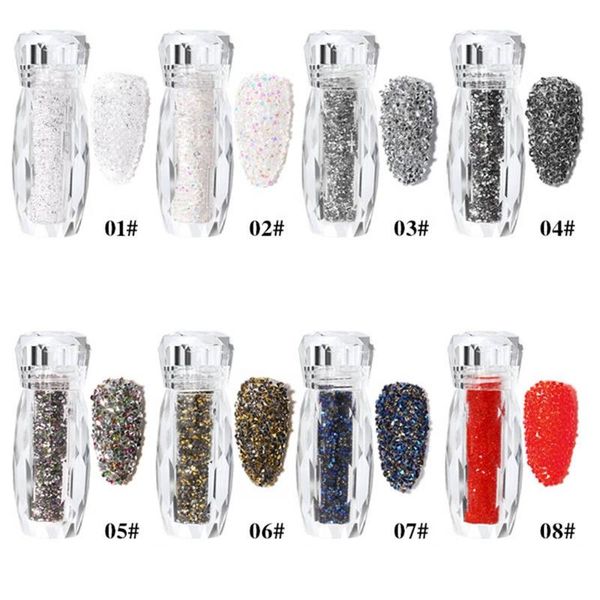 

nail art decorations 094e 1 bottle micro beads diy mini resin nails design for 3d decoration craft supplies, Silver;gold