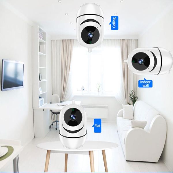 

podofo hd720p ip camera wireless home security 360Â° wi-fi cloud 2way audio night vision support 128gb memory card webcams