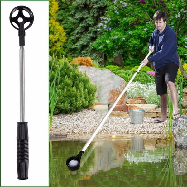 

creative golf ball picker with automatic locking spoon cup stainless steel retractable retriever sucker complete set of clubs