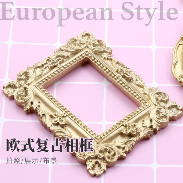 

european style embossed lace carving hollow out po frame manicure piece display tool