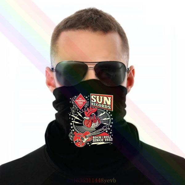 

scarves military records rooster music vintage cash country headband scarf bandana neck warmer unisex, Blue;gray