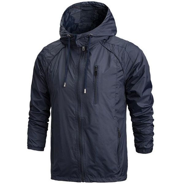 

men's jackets men sportwear jacket spring autumn thin windbreaker hooded zipper mens outwear sunscreen coats jaqueta, Black;brown