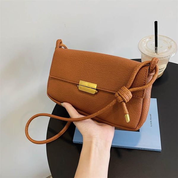 

evening bags simple shoulder bag women soft leather armpit purse solid color adjustable strap crossbody casual fashion flap