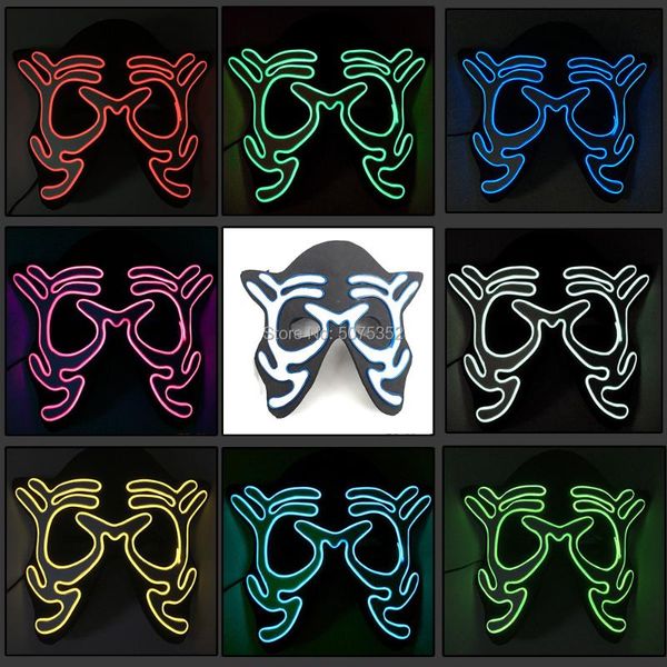 

party masks novelty anime cosplay light up mask dance dj club el wire carnival happy led for christmas festival