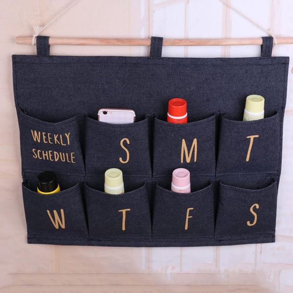 

hanging baskets creative week eight cotton fabric storage bag door bathroom wardrobe