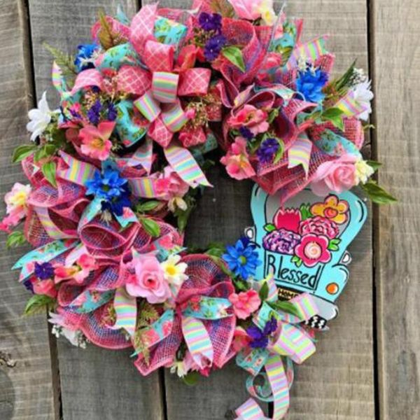 

decorative flowers & wreaths happy mother's day wreath easter valentines garland front door decoration