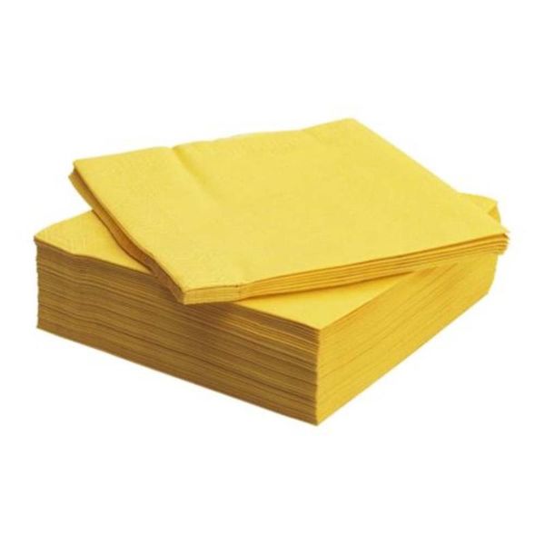 

table napkin 50pcs 3-ply dinner paper beverage napkins (yellow)