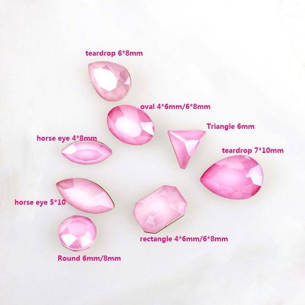 

100pcs mix horse eye,rectangle,square 3d nail art decoration crystal fancy diamond jewelry diy beauty rhinestones1, Silver;gold