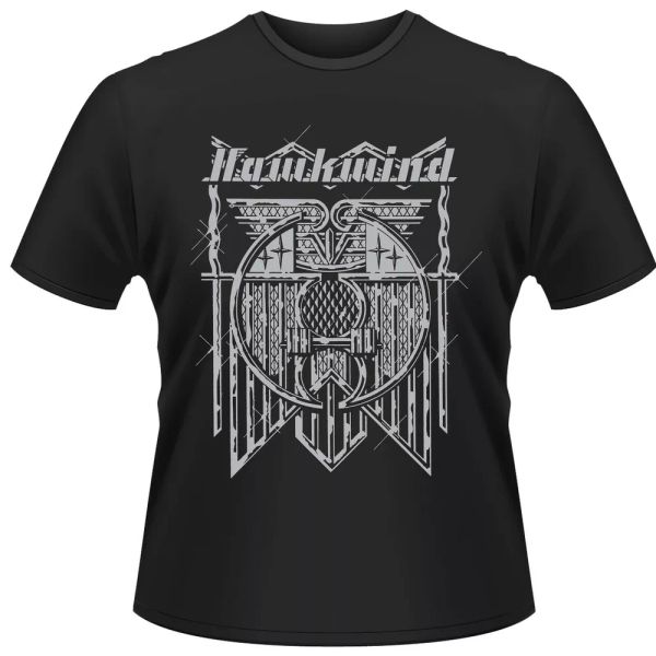 

hawkwind doremi (silver) official t-shirt men unisex, White;black
