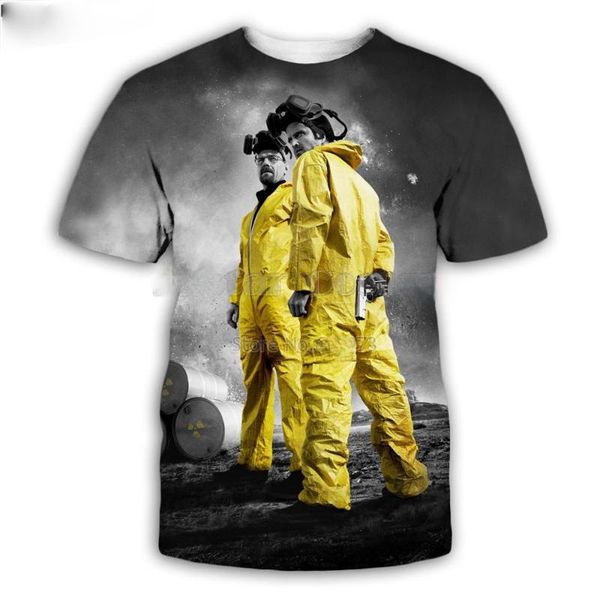 

men's t-shirts plstar cosmos 2021 fashion men t shirt breaking bad heisenberg 3d print shirts streetwear summer cool t-shirt, White;black
