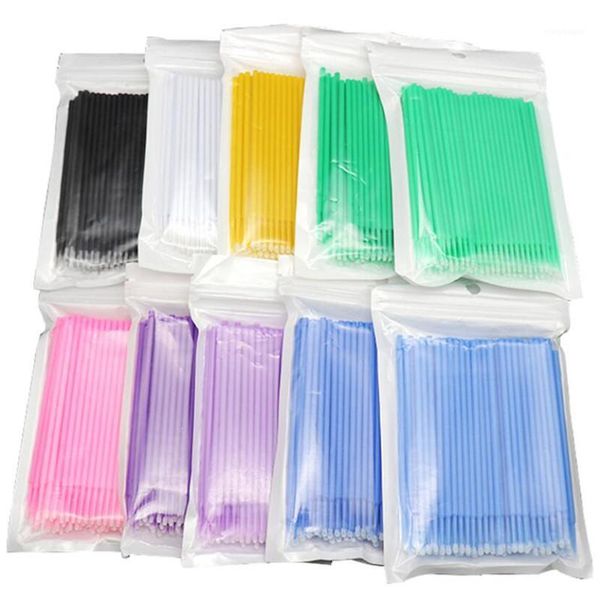 

pcs/bag for planting eyelashes disposable cotton swabs single eyelash cleaning stick micro brush extension tool false1