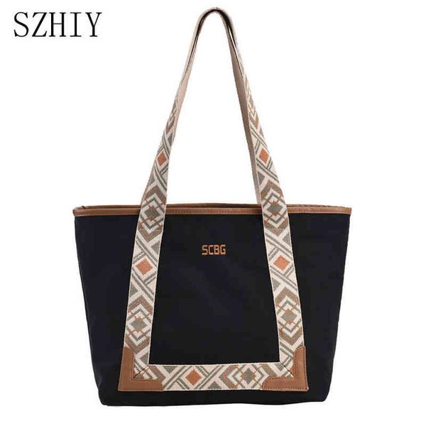 

shopping bags ladies hand for women designer tote bag canvas beach big bolsas de tela boho grandes para mujer shoulder casual panelled 22030
