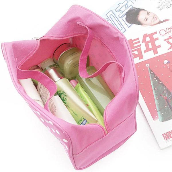 

fashion lady organizer multi functional cosmetic storage dots bags women makeup bag with pockets toiletry pouch endq & cases