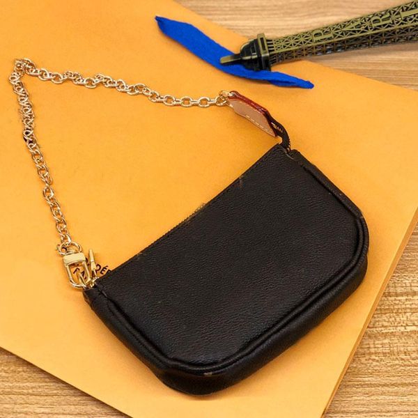 

ladies mahjong bag mini chain crossbody bags brown old flower zipper coin wallet classic shoulder back high quality, Black;red