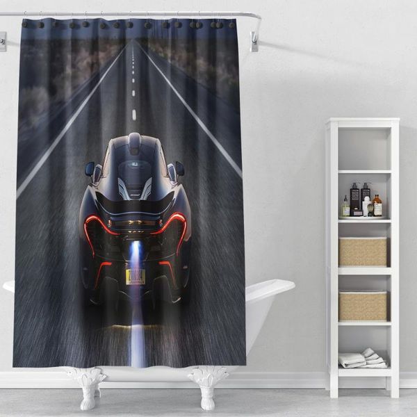 

print luxury sports car style waterproof shower curtains home racing fan decoration bathroom polyester fabric kids boys