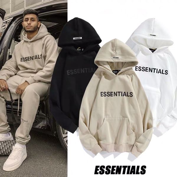 

fashion mens plush hoodie tracksuits mans womens streetwear essentials loose hoodies multi-color suit hiphop couple warm suits, Gray