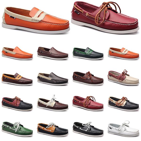 

womens sneakers sailing shoe mens casual leather shoes black white red green orange brown outdoor trainers size 38-45 sixty one