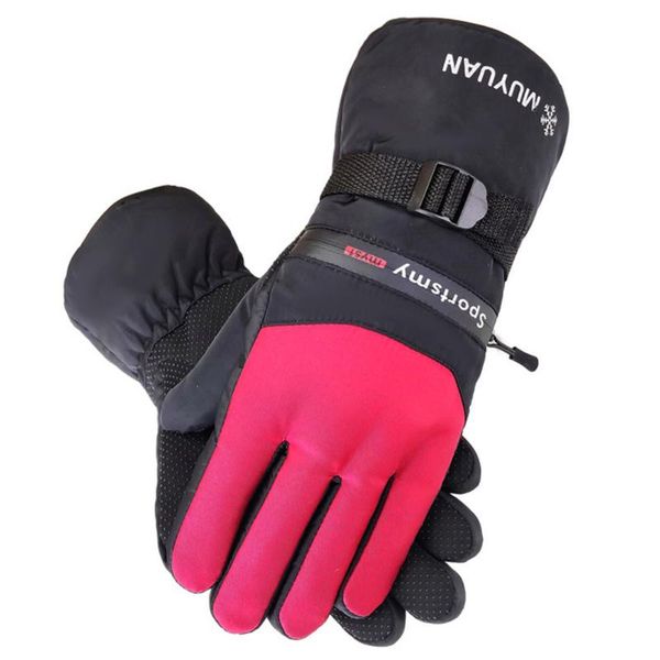 

ski gloves 1 pair waterproof full finger windproof outdoor sports thickened snowboard keep warm climbing motorcycle winter men