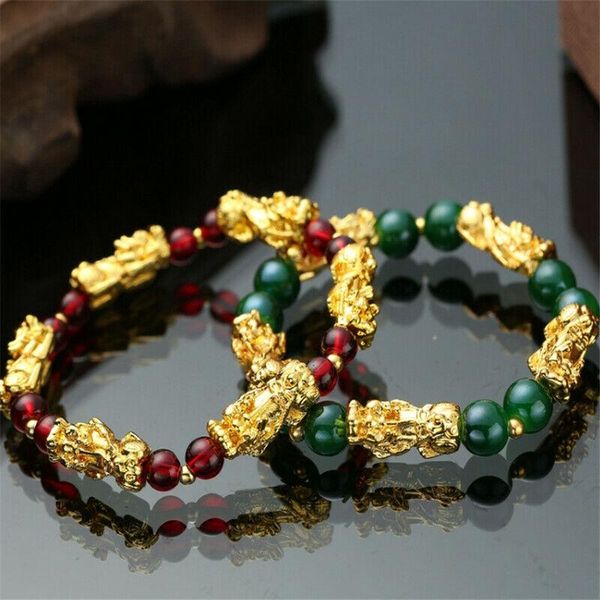 

beaded, strands natural heroic 6 /8 /10/ 12 /14 mm red tigers eye beaded male and female couples bracelets color changing golden brave brace, Black