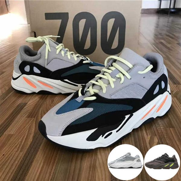 

2019 with box kanye west wave runner boosts 700 v2 static inertia mauve solid grey run casual shoes men's shoes womens sneakers mens k-, Black
