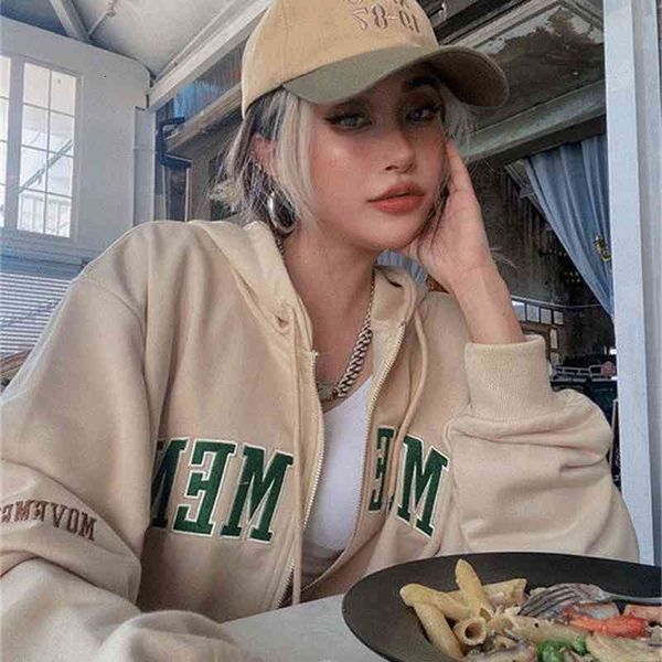 

women's jackets y2k vintage oversized women hoodies harajuku aesthetic zip up hooded sweatshirt long sleeve new e girl clothes, Black;brown