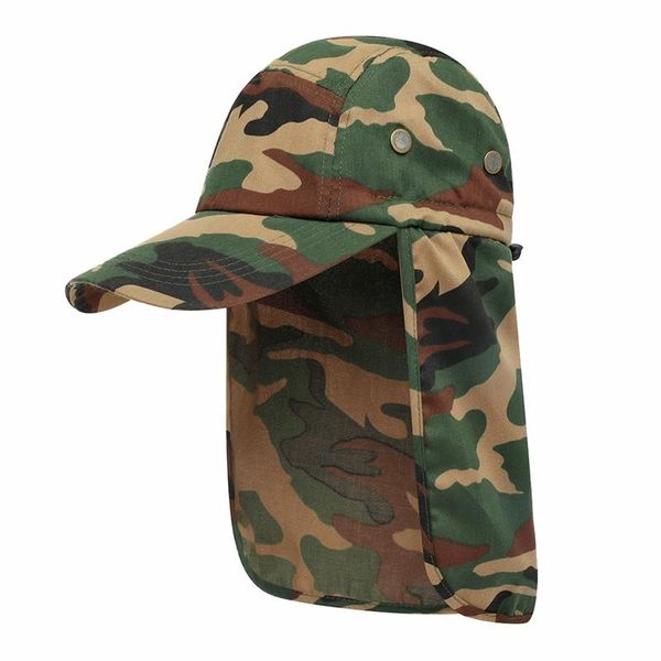 

outdoor hats fishing hat removable ear neck flap cover sun visor cap upf 50 protection hiking in stock, Black;white