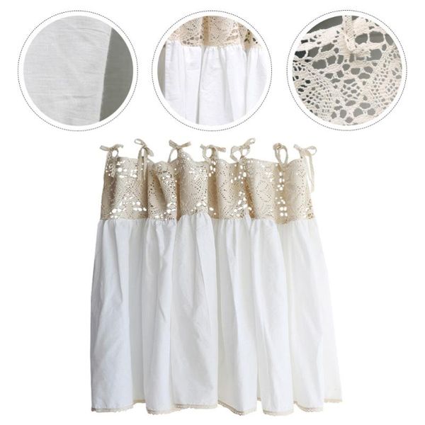 

curtain & drapes 1pc cotton cloth half home window decorative short white