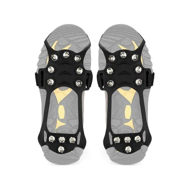 

cords, slings and webbing 1 pair 11 studs anti-skid ice gripper for winter shoe anti-slip climbing snow crampons cleats chain grips bo
