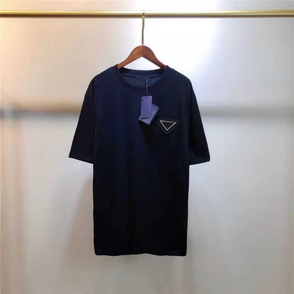 

mens women t shirts with letter budge summer breathable tees outwear solid colors tshirts classical short sleeves s-2xl, White