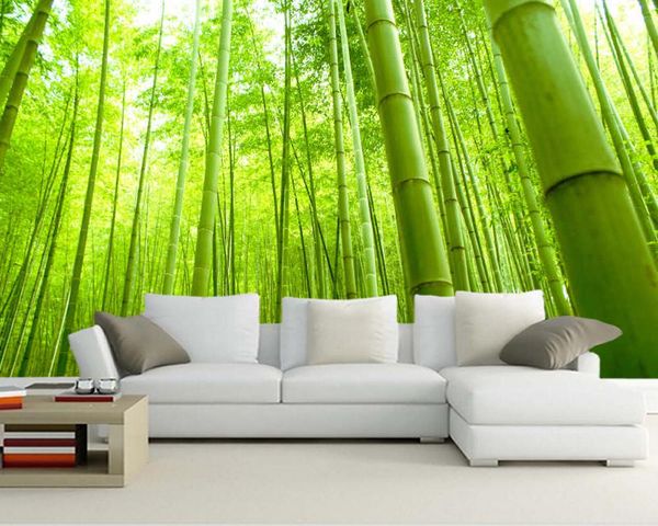 

wallpapers papel de parede natural green bamboo forest 3d wallpaper murals,living room tv sofa wall bedroom papers home decor