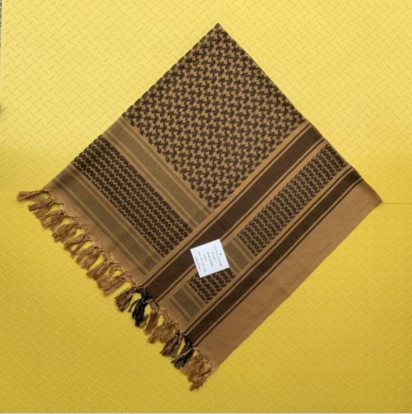 

tactical keffiyeh arabic scarf cotton outdoor lightweight square shawl neck cover head wrap cycling caps & masks, Black