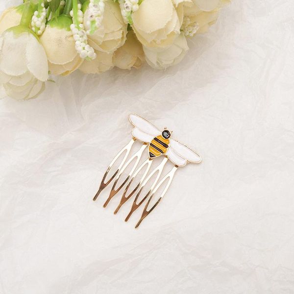 

hair clips & barrettes gold bee comb women hairpins party supplies animal enamel jewelry costume, Golden;silver