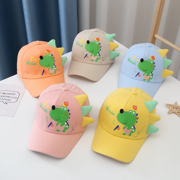 

children's duck tongue hat 2-8 years old spring and autumn girls baseball cap version boys fashion dinosaur, Yellow