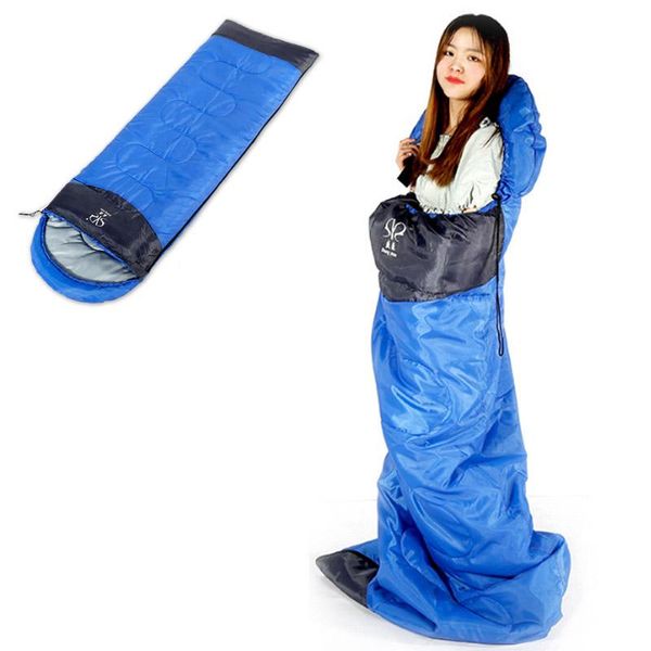 

envelope with hood sleeping bag outdoor camping single bags