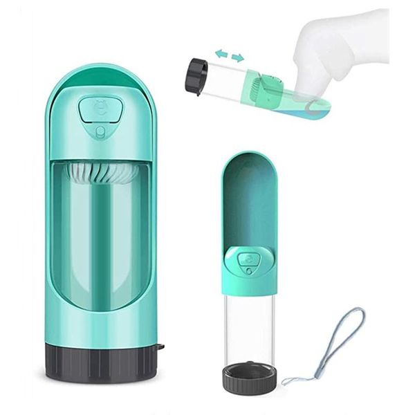 

dog bowls & feeders portable pet water bottle 300ml outdoor plastic drinking dispenser for small large dogs cat pruduct