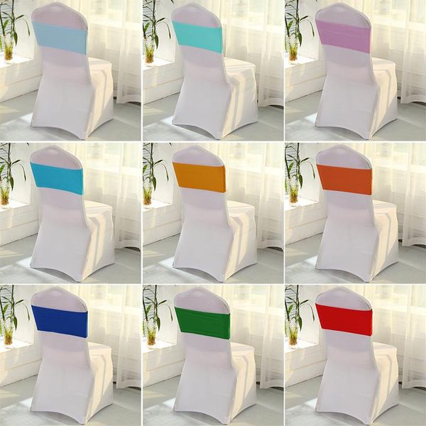 

50pcs/set spandex bands decorative chair sashes accessory banquet seat decoration for party wedding stoel versiering