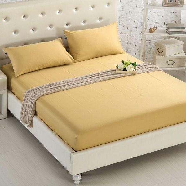 

sheets & sets 30 brushed bed fitted sheet solid color st01 el mattress protect cover black purple grey around elastic band linen