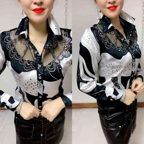 

blouse women chiffon shirt womens long-sleeved spring summer lace bbr shirt womens blouse blusas mujer de moda, White
