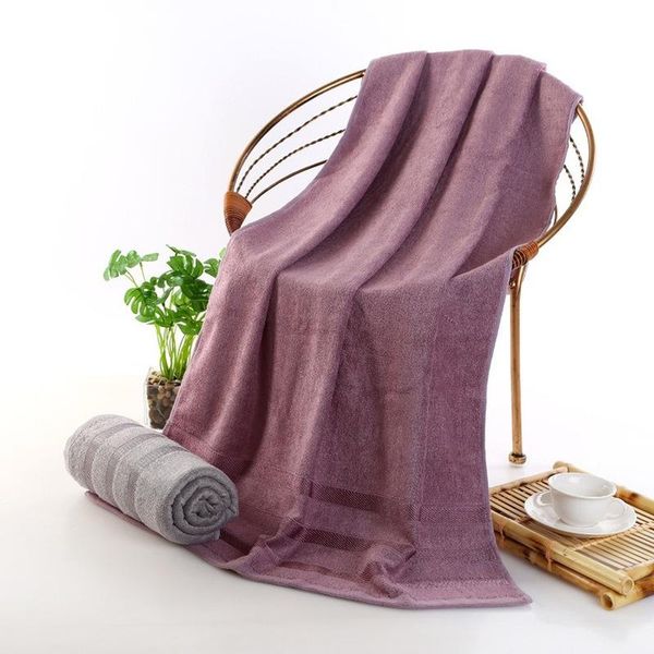 

towel bamboo fiber bath men's neutral dark double band covers beach towels for adults quick-dry