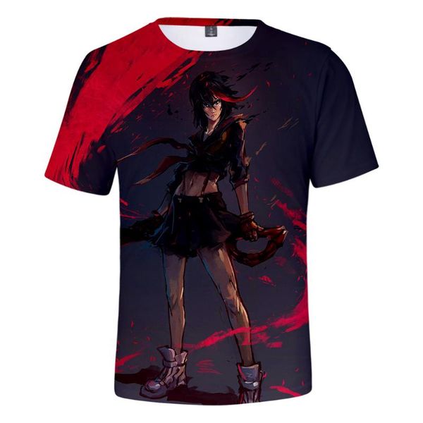 

men's t-shirts trendy kill la 3d print t-shirt men women fashion anime style streetwear t shirt harajuku hip hop tees clothing, White;black