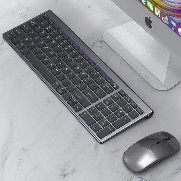 

keyboard mouse combos and set bluetooth-compatible slim rechargeable combo for ipad mac android pc lapall-in-one