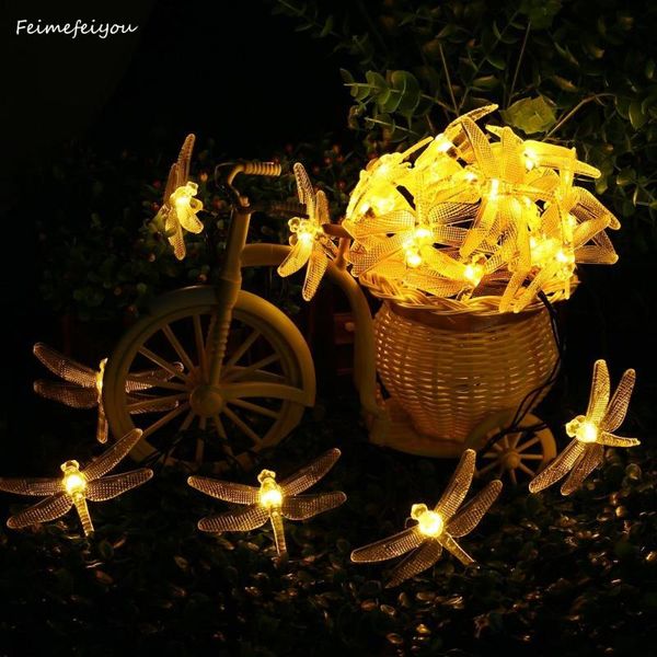 

strings dragonfly solar string lights 20 led waterproof fairy lighting for indoor/outdoor garden patio wedding party holiday decoration