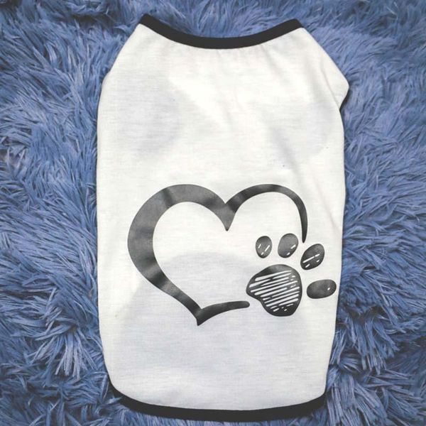 

black white dog heart sweet creative design spring autumn puppy vest shirt coats cotton blend soft jackets 20a apparel