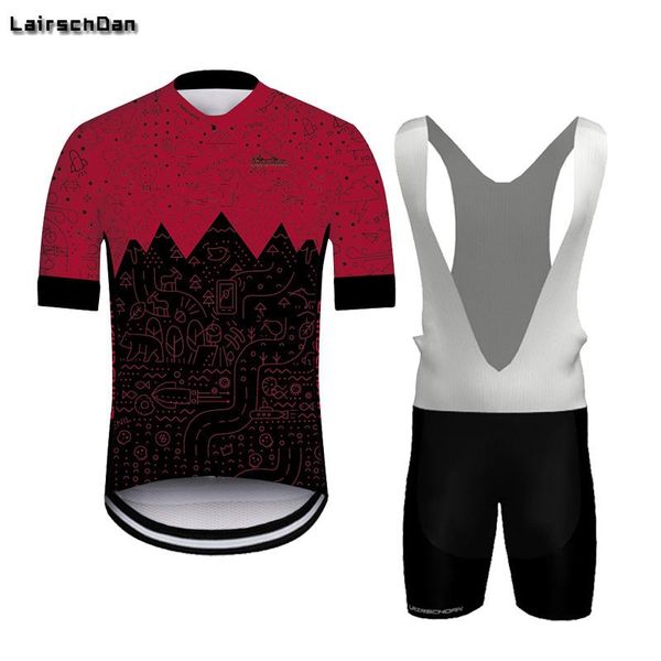 

lairschdan red cycling jersey bib short set 2021 equipment tenue velo bicycle suit mtb clothing bike wear roupa ciclismo racing sets, Black;blue