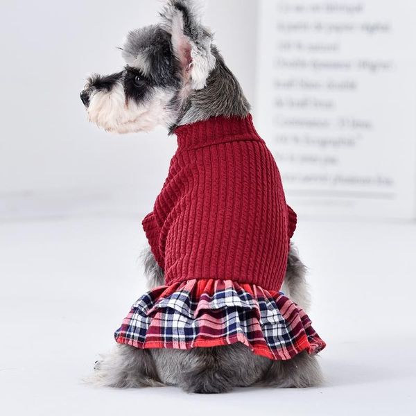 

dog apparel shool lover knit pet dress shirt red blue xl pitbull dachshund cat puppy t-shirt autumn winter clothes drop ship