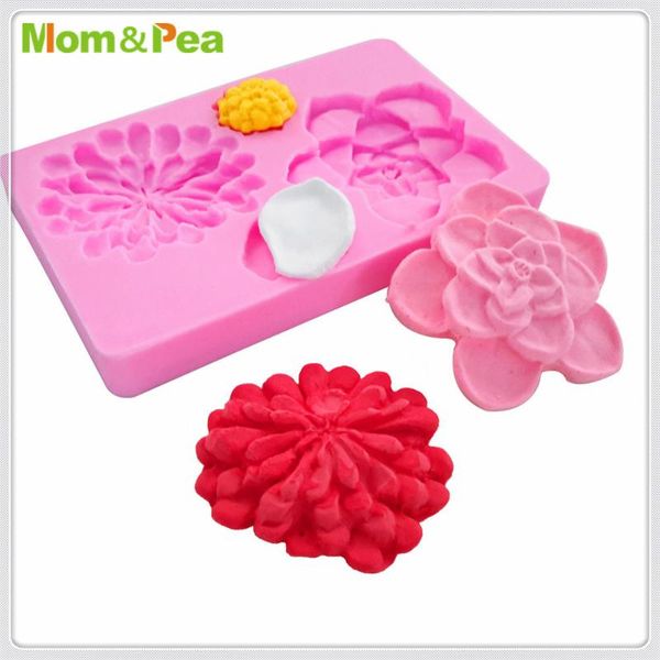 

cake tools mom&pea mpa1902 flowers shaped silicone mold decoration fondant 3d grade