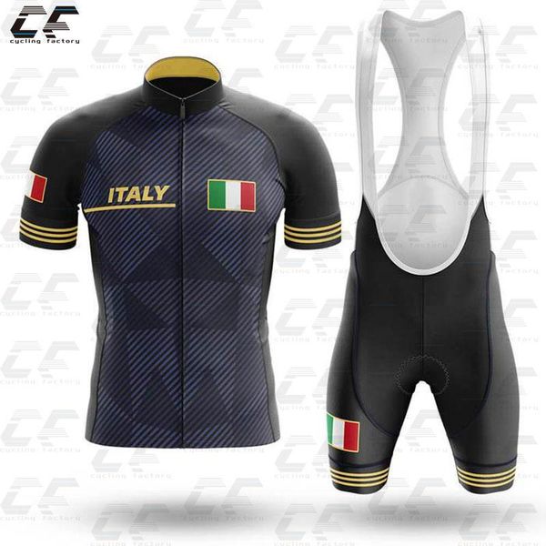 

racing sets italy -16 2021 style cycling clothing custom short sleeve, Black;blue