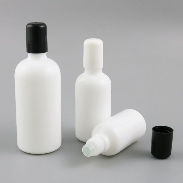 

storage bottles & jars 10 x 30ml 50ml 100ml essential oil portable white jade with long cap for liquid reagent pipette bottle travel vials