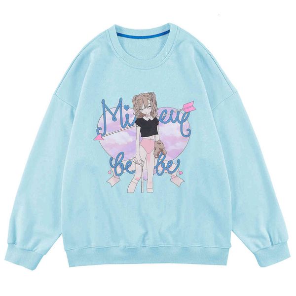 

men's sweaters male and female japanese hoodie, cartoon pattern, harajuku, hip hop, hooded, casual, White;black